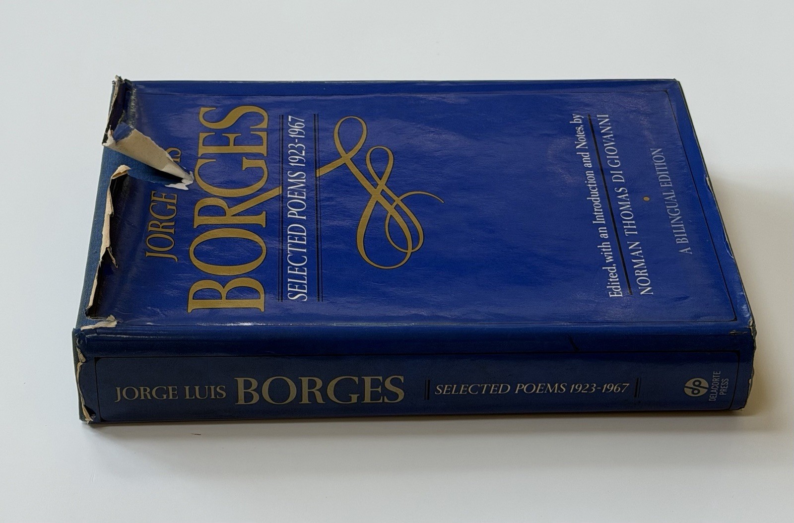 Selected Poems Jorge Luis Borges VTG HARDCOVER 1972 blingual collected poetry of