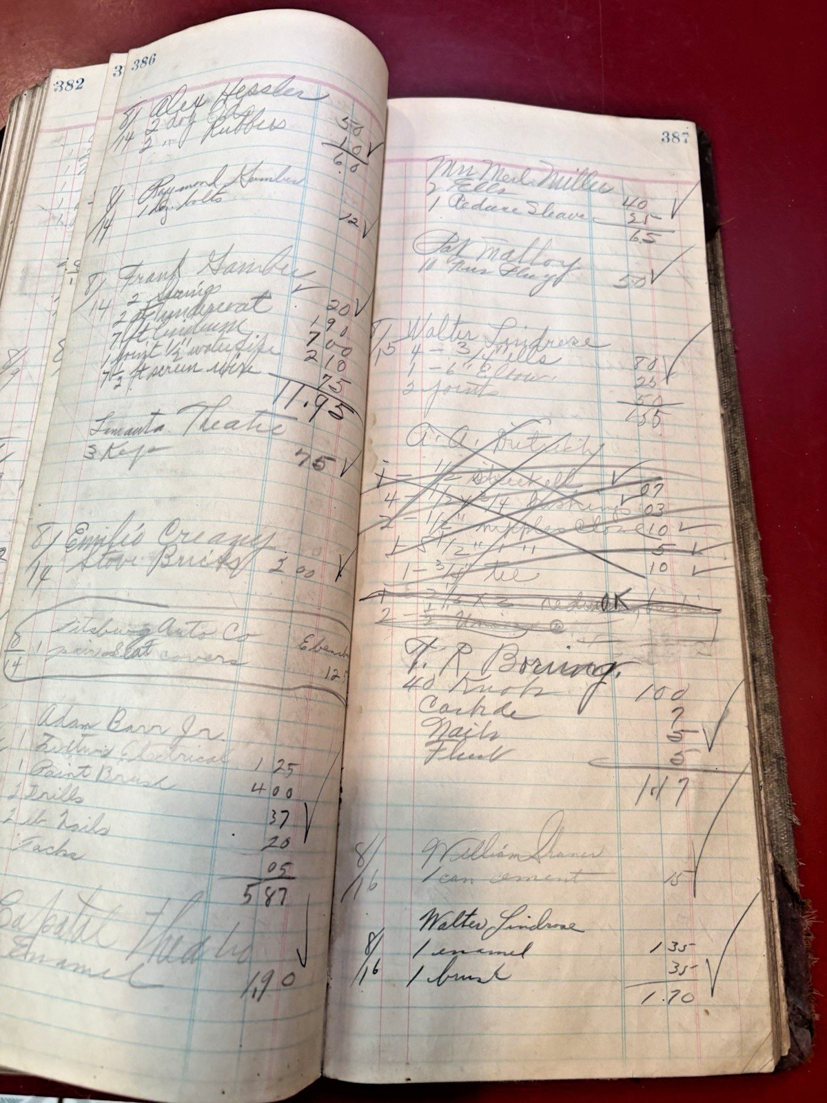 Old Vintage Store Ledger 1943 Pennsylvania Coal town