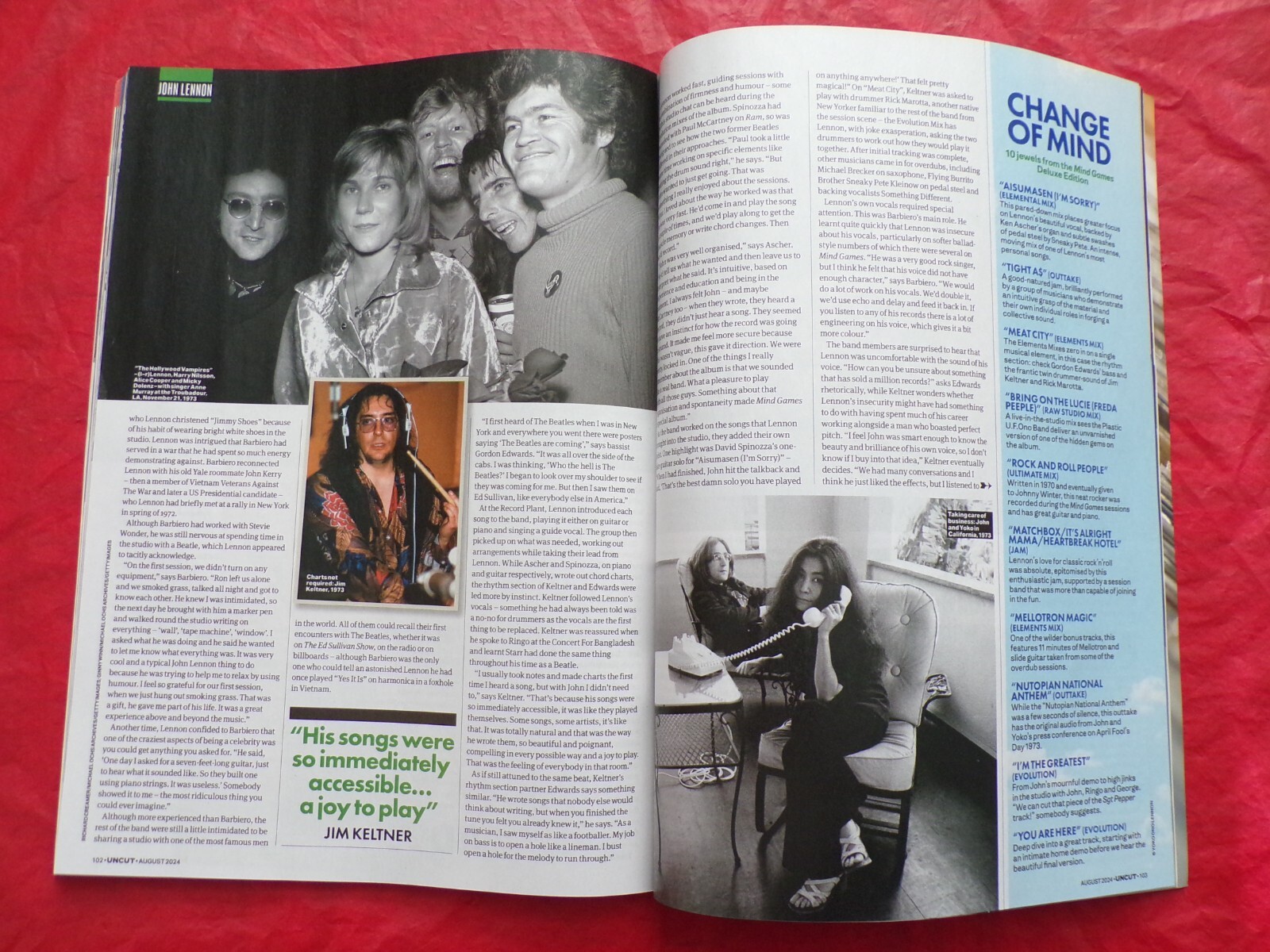 JOHN LENNON YOKO ONO UNCUT COLLECTOR’S COVER AUGUST 2024 MAGAZINE UNITED KINGDOM