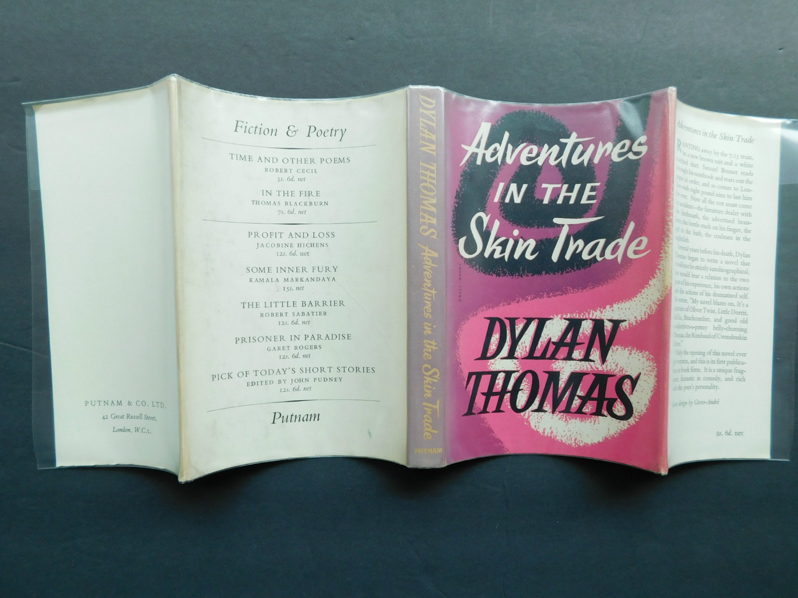 DYLAN THOMAS Adventures in the SKIN TRADE 1955 1st edition collectible w/jacket