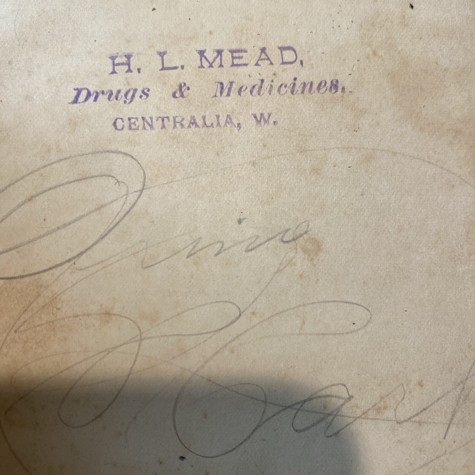 @12- 1888 First Lessons in English Book Centralia Washington H L Mead Drug Store