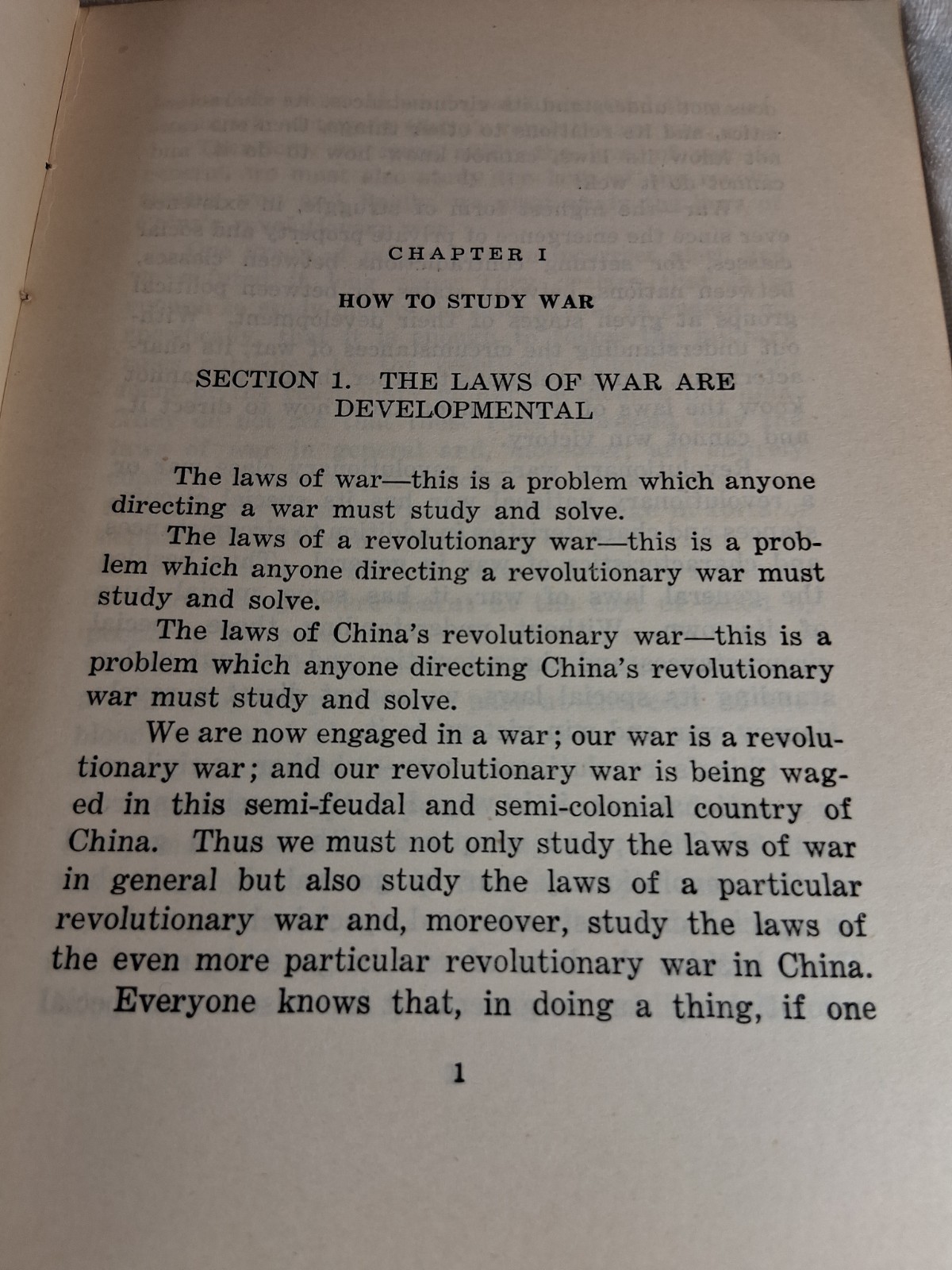 vintage 1st Edition Mao Tse-Tung strategic problems of chinas revolutionary war