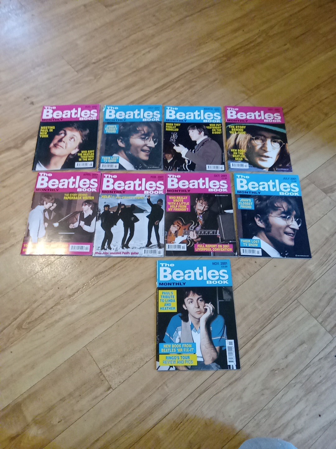 Beatles Monthly Book Magazines Lot Of 9 Issues United Kingdom Excellent