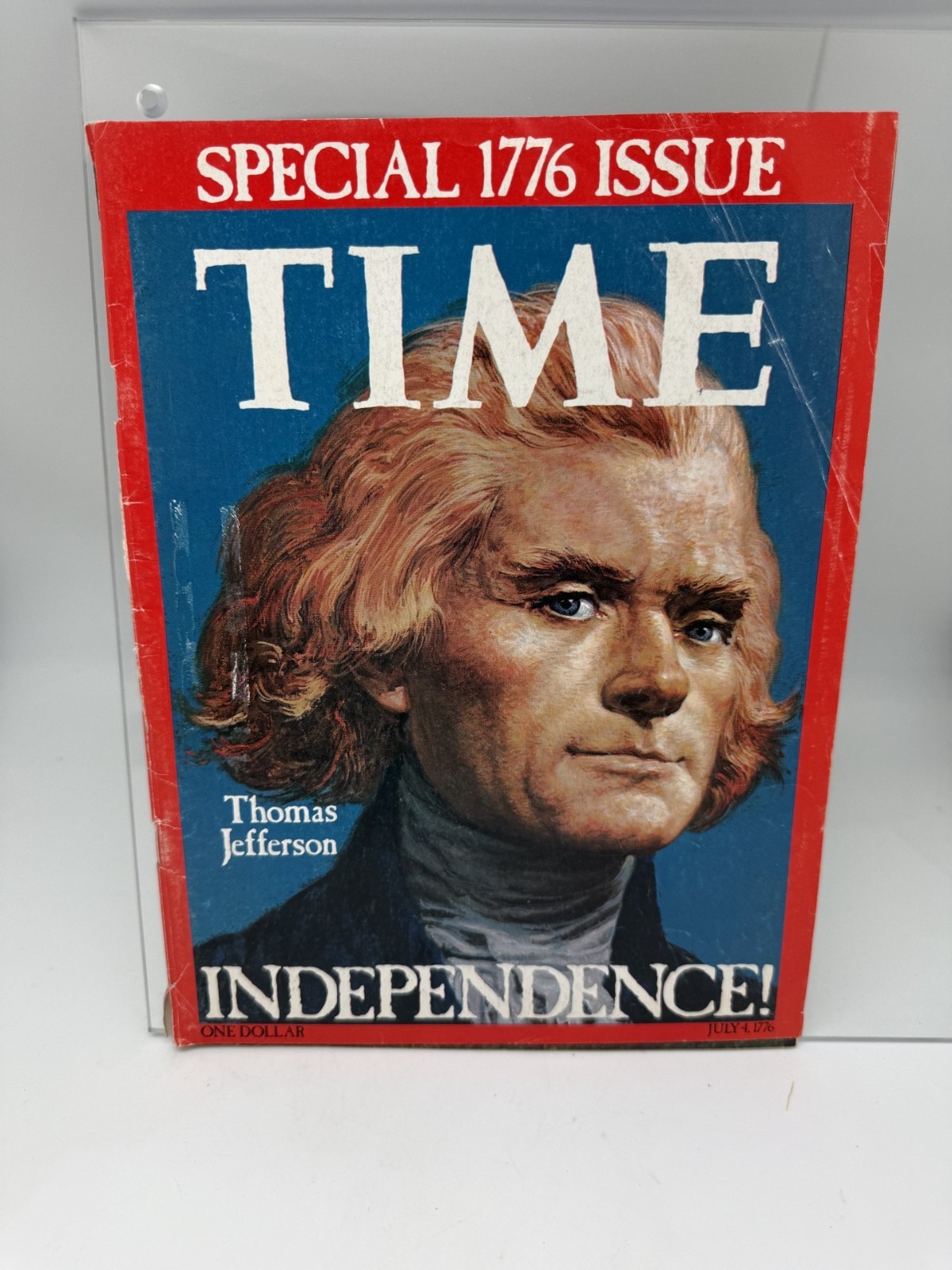 Two Vint Time Magazines 1776 Issue Thomas Jefferson & Bicentennial Washington