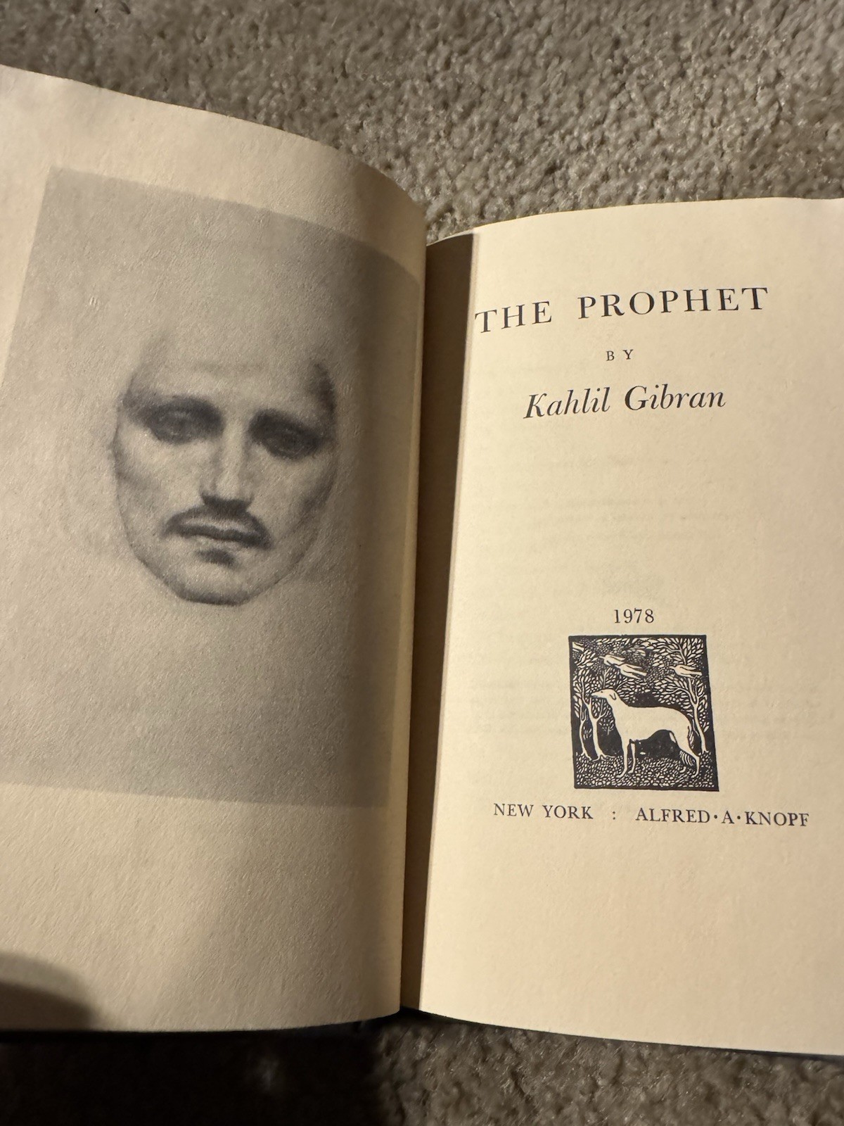 The Prophet Kahlil Gibran 1972 Hardcover Alfred A Knopf Borzoi Book Vintage