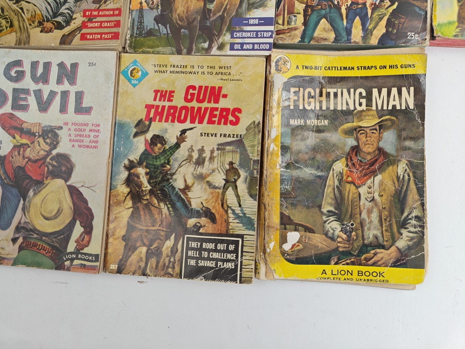 VTG Mixed Publisher Western Paperback Book Lot of 14 Cole, Morgan, Cook, Etc