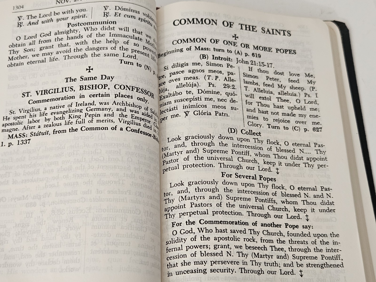 1964 St Paul Daily Missal Hardcover Ribbon Bookmarks 4×6.5 In. 2 In. Thick.