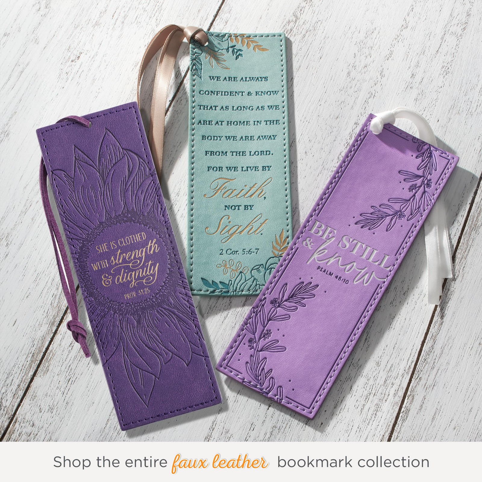 Vegan Leather Scripture Bookmark for Women: Strength and Dignity – Proverbs 3…