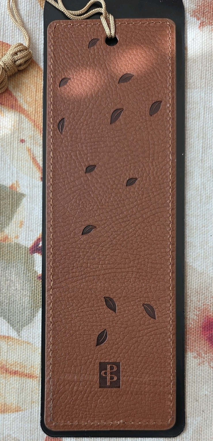 Brown Faux Leather Bookmark 7in x 2.25in