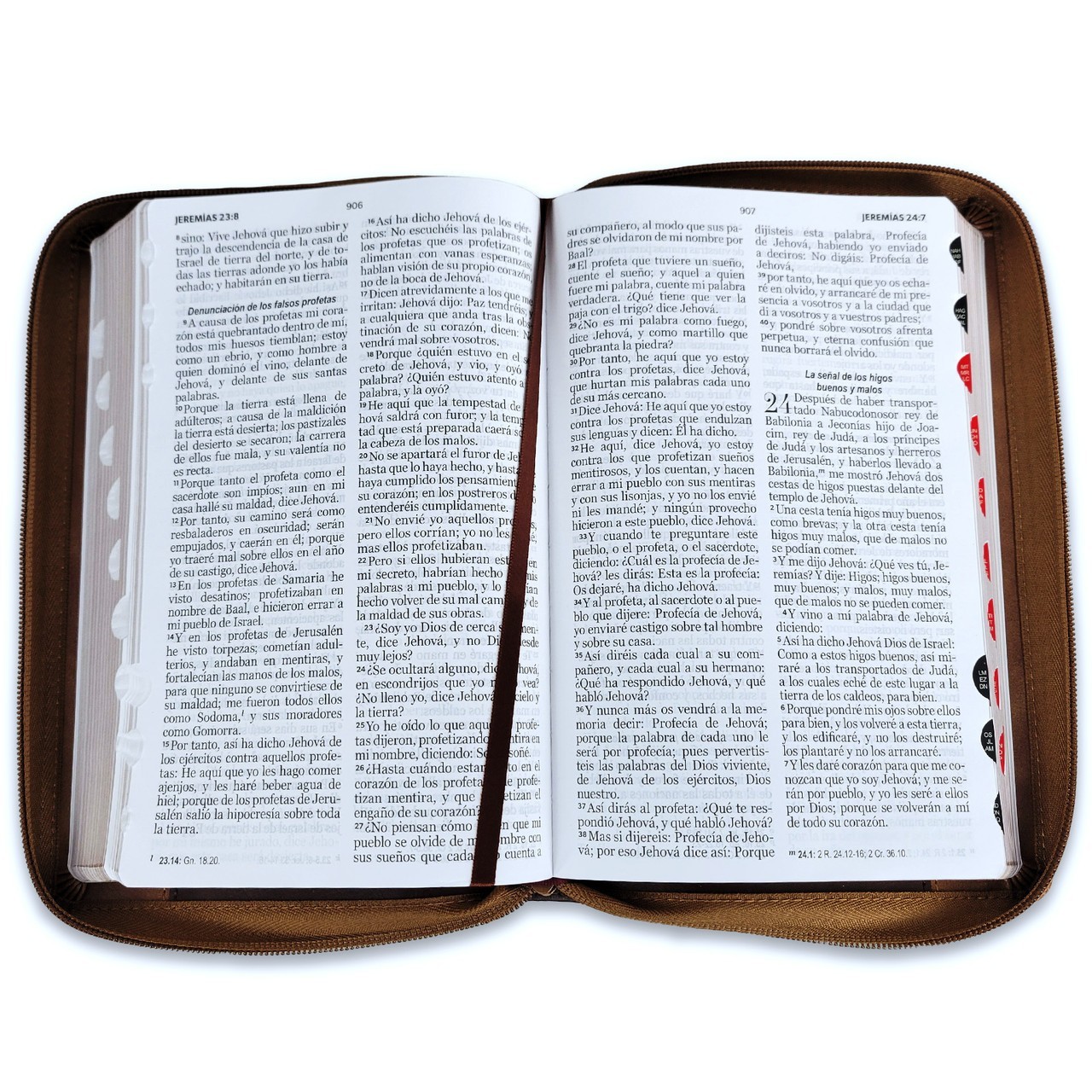 Biblia Letra Grande 12 puntos RV1960 imit piel cafe aguila con indice y cierre