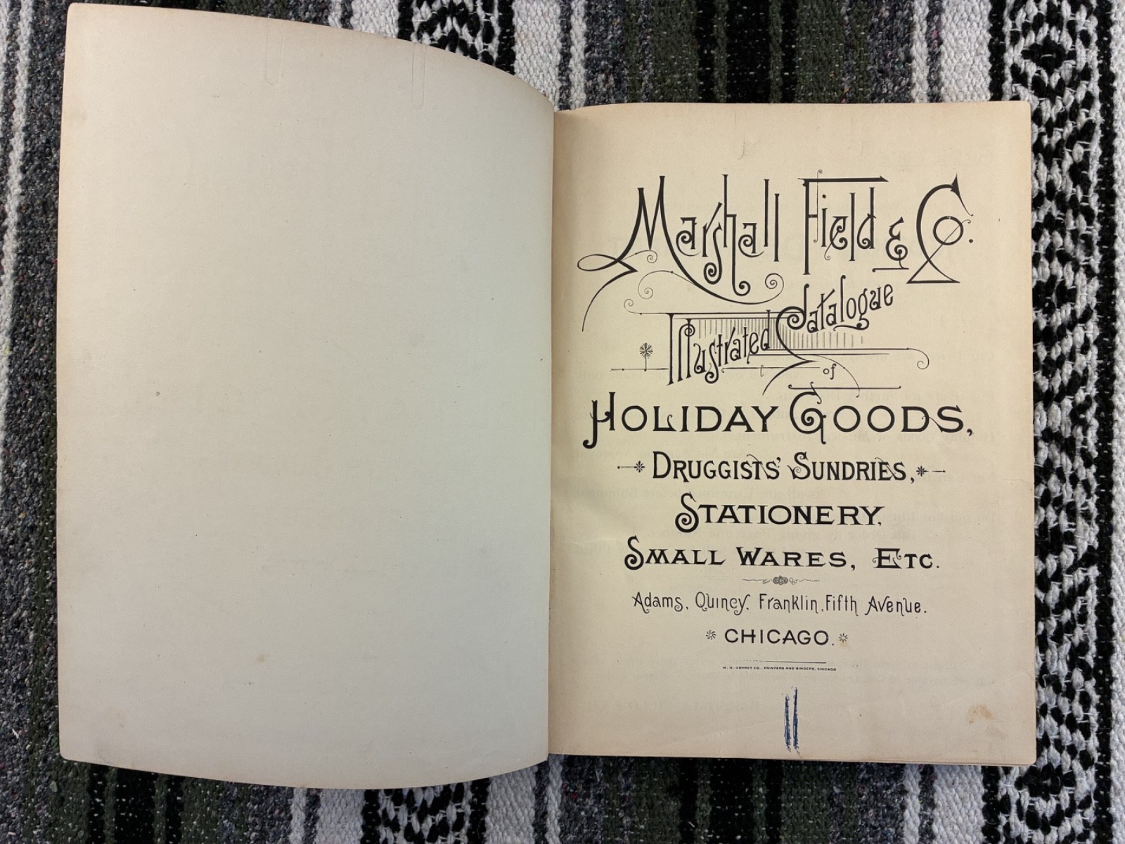 Original Marshall Field Catalogue 1892-1893 – toys, dolls, perfumes, instruments