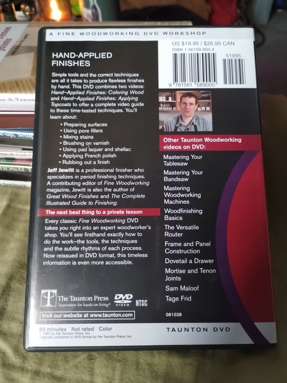 Hand-Applied Finishes Fine Woodworking DVD Workshop Jeff Jewitt New Sealed