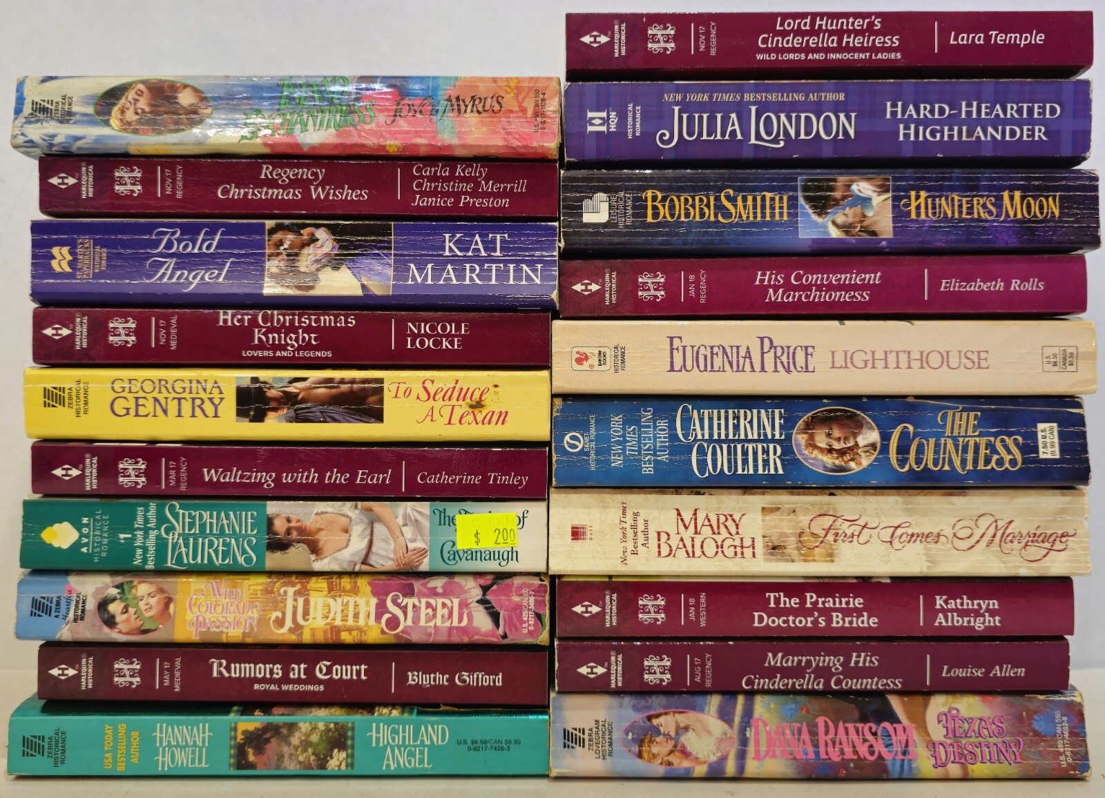 Huge mixed lot of 20 Historical Romance Mass Market Paperback PB RANDOM PULL