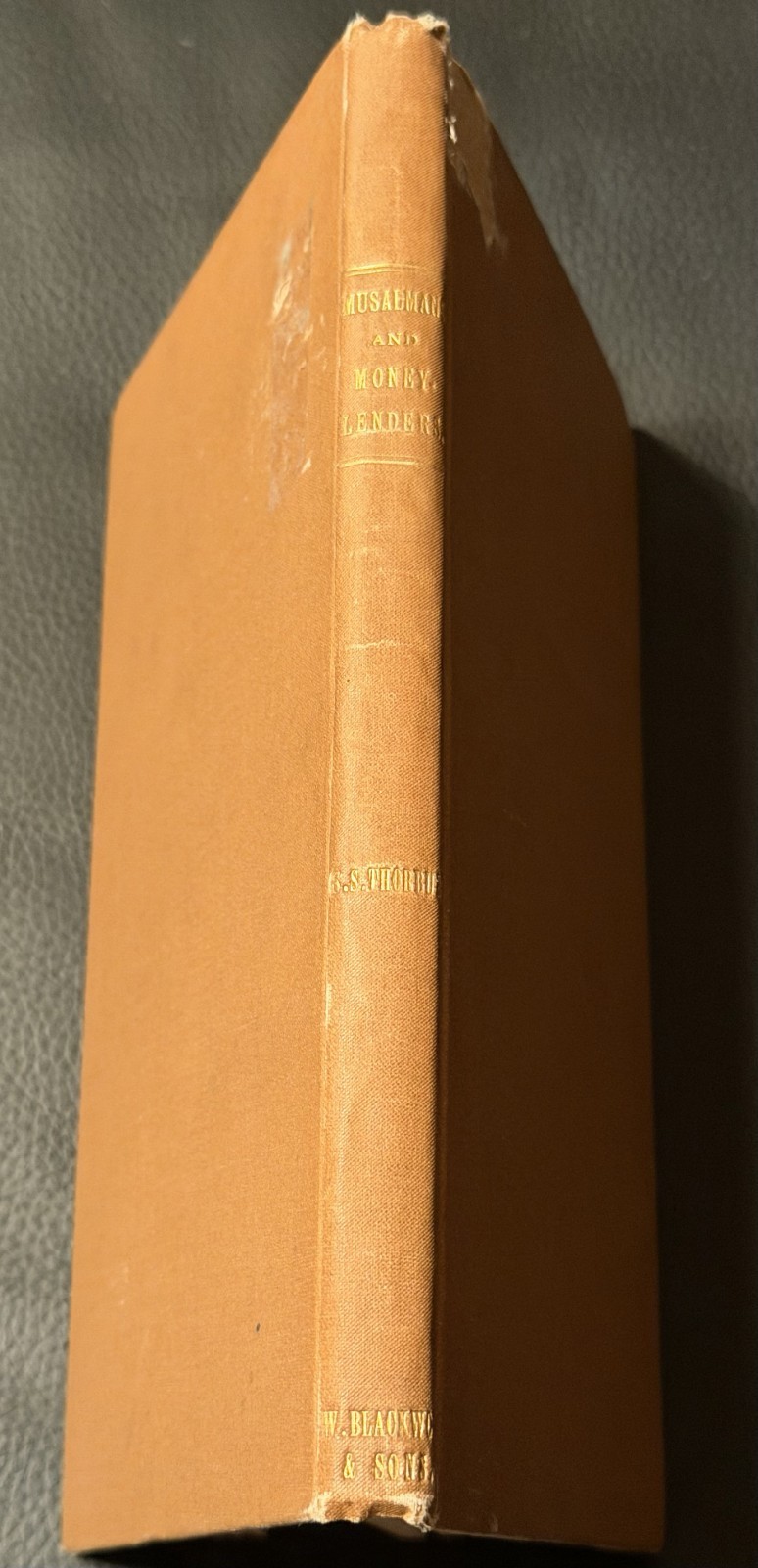 Musalmans And Money-Lenders In The Punjab 1886 FIRST ED Thorburn India Pakistan