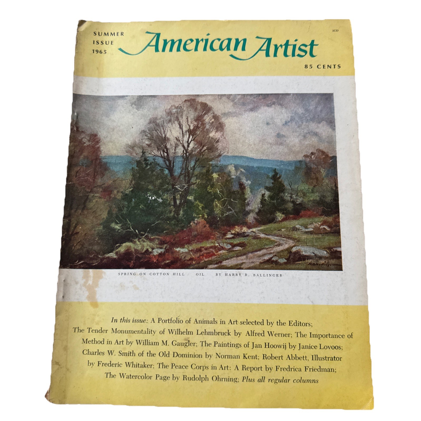 1965 Summer Issue American Artist Magazine 102 Pages