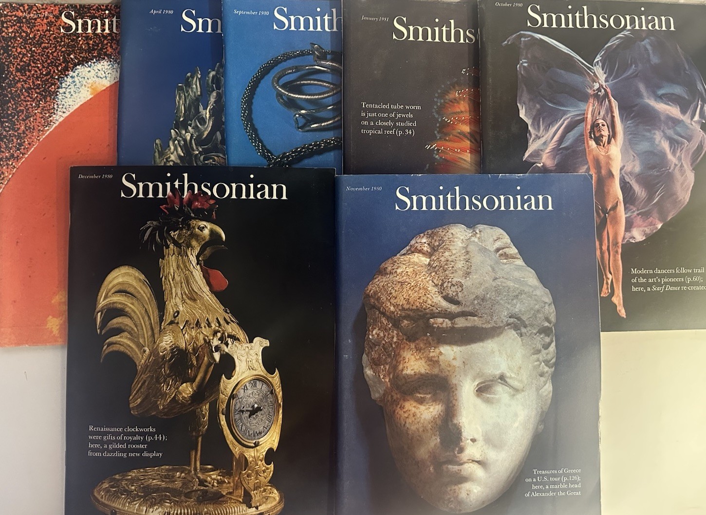 Smithsonian Magazine Lot of 7- 1980s-1981
