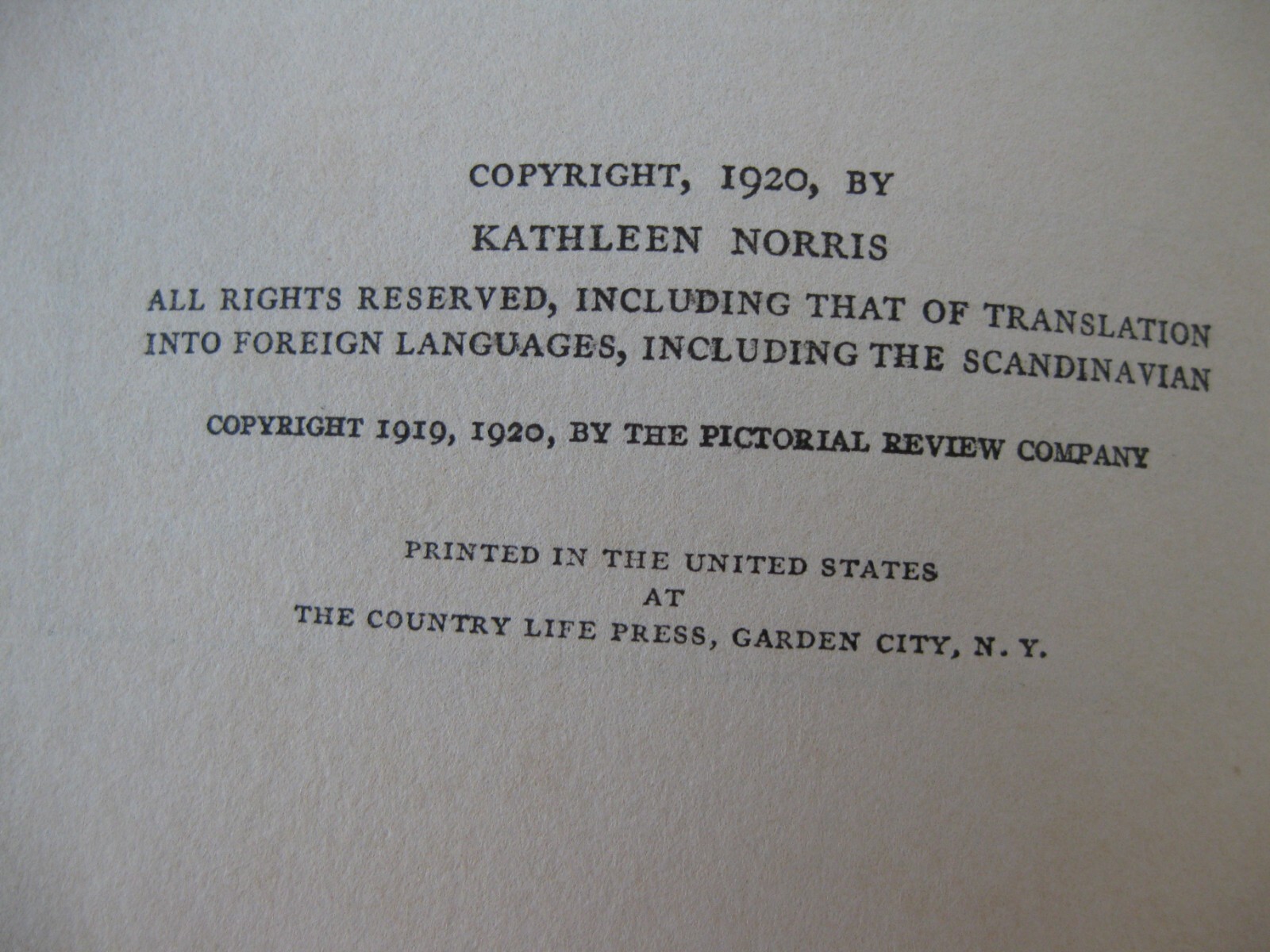 Harriet and the Piper by Kathleen Norris, Copyright 1920, 341 Pages