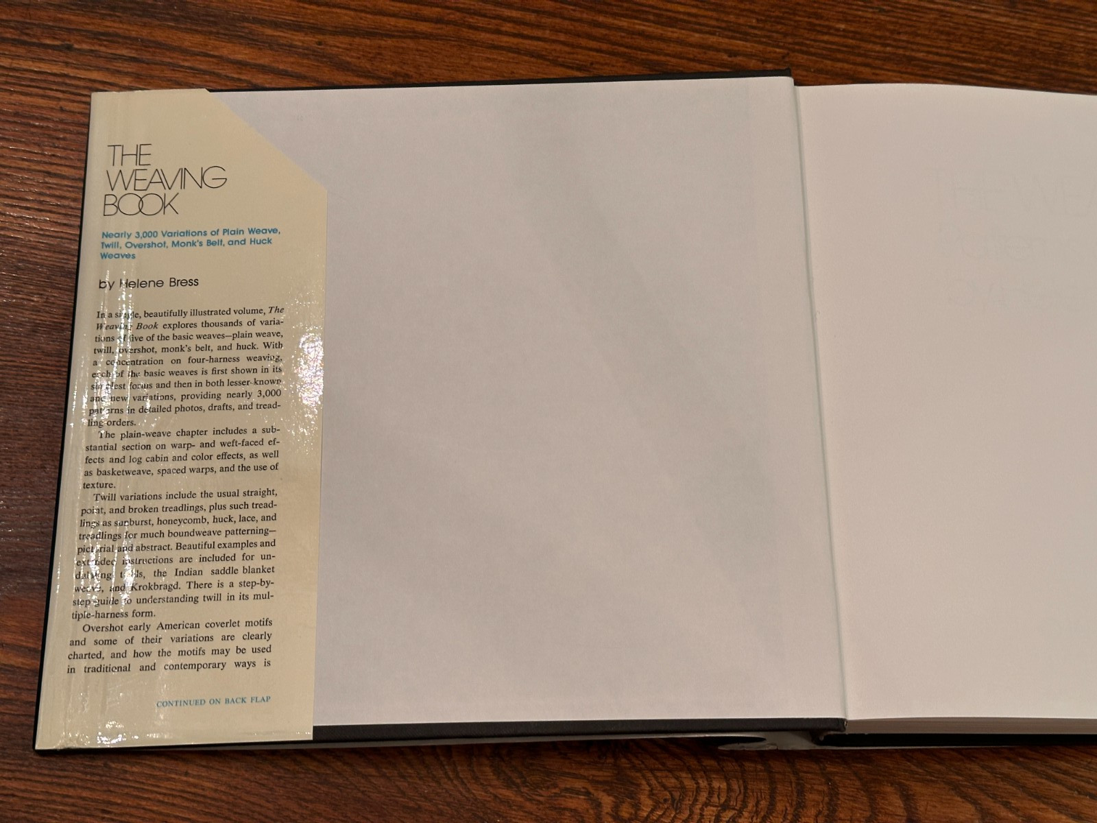 THE WEAVING BOOK Patterns & Ideas Helene Bress hardcover 548 pages