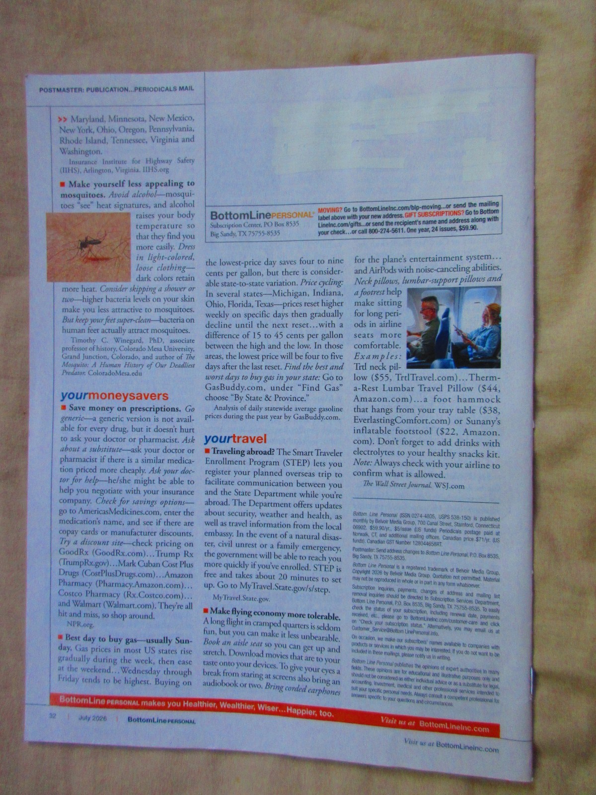 BottomLine PERSONAL magazine / July 2026 edition / New / Unread /