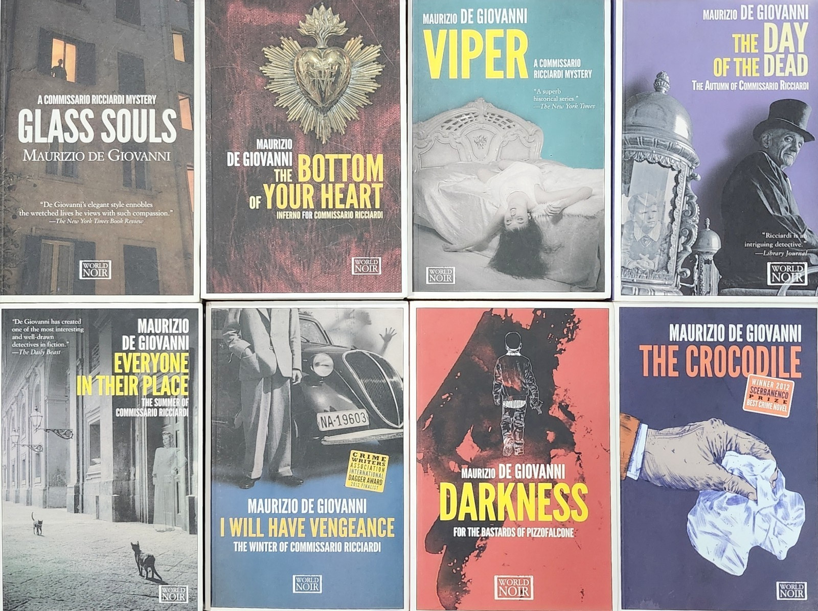 Lot 8 Maurizio De Giovanni Mystery/Crime Trade PB Books Commissario Ricciardi