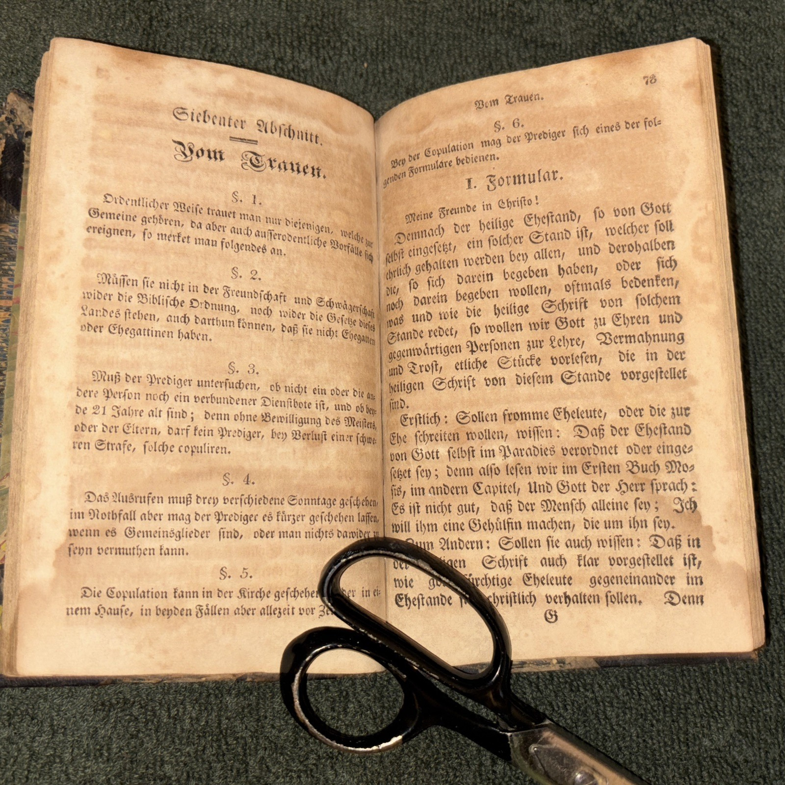 Antique 1818 Book: Liturgie oder Kirchen-Agende ~6.6″ x ~4.25″ x ~0.5″ in German