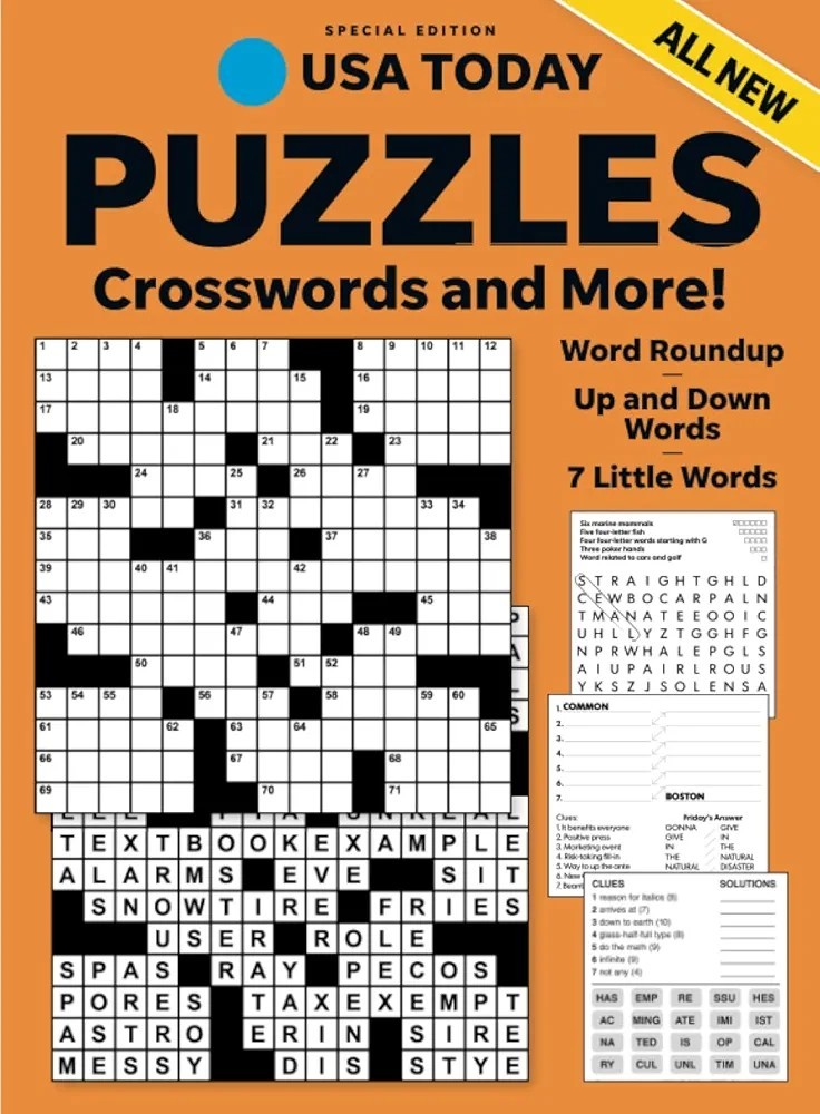 Puzzles Crosswords And More- Special Edition USA Today Magazine- BRAND NEW