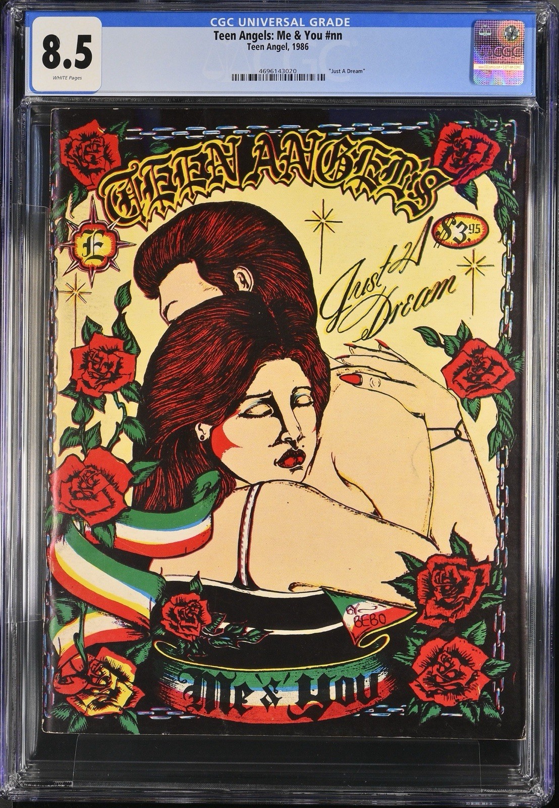 Teen Angels🔥RARE ALPHABET “E” GEM🔥CGC 8.5 WHITE🔥CHICANO🔥LOWRIDER🔥TATTOO🔥
