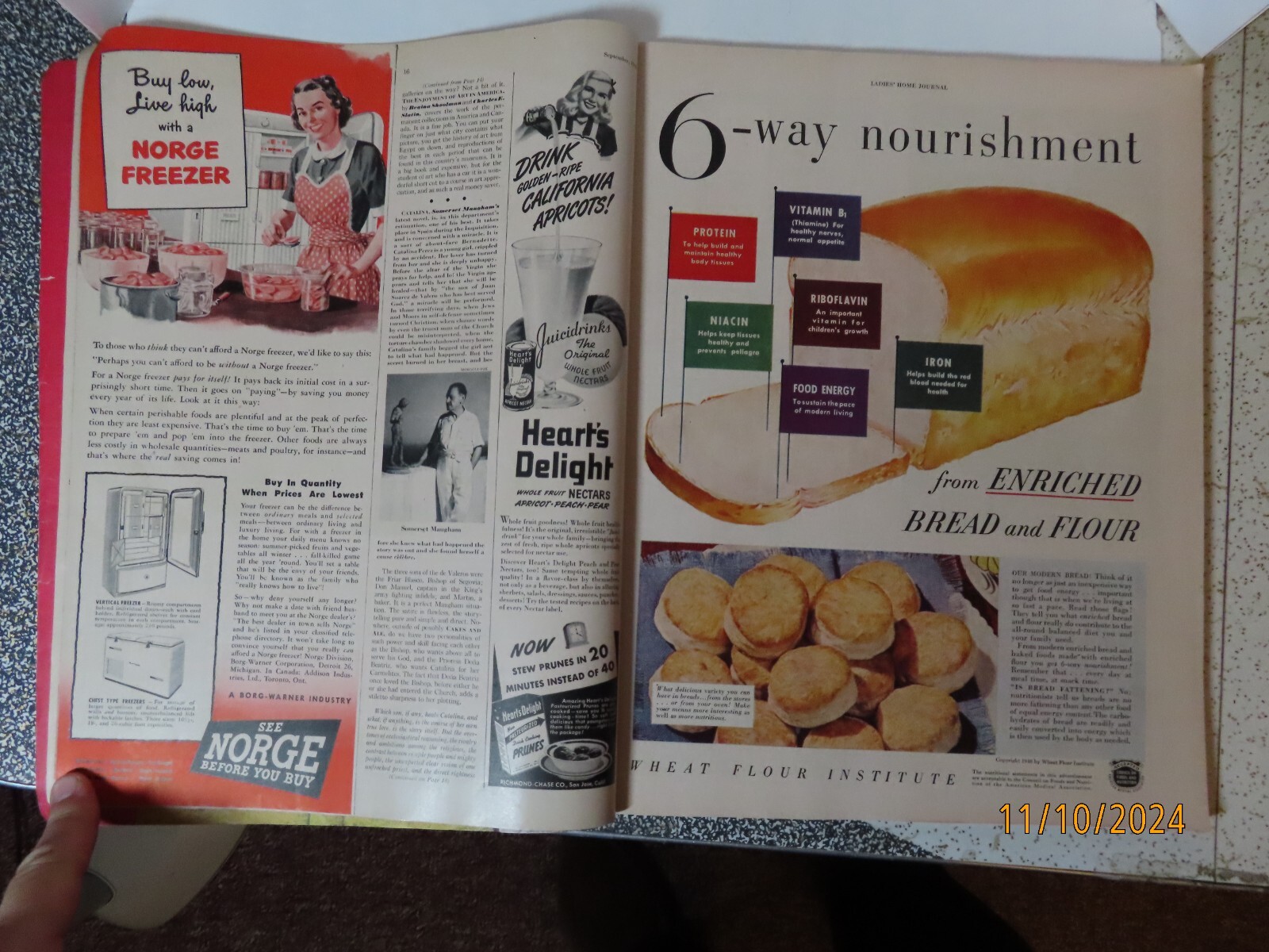 Ladies Home Journal large format magazine September 1948 amazing ads 272 pages