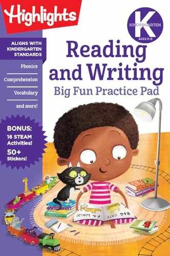 Kindergarten Reading and Writing Big Fun Practice Pad – Paperback – Very Good o