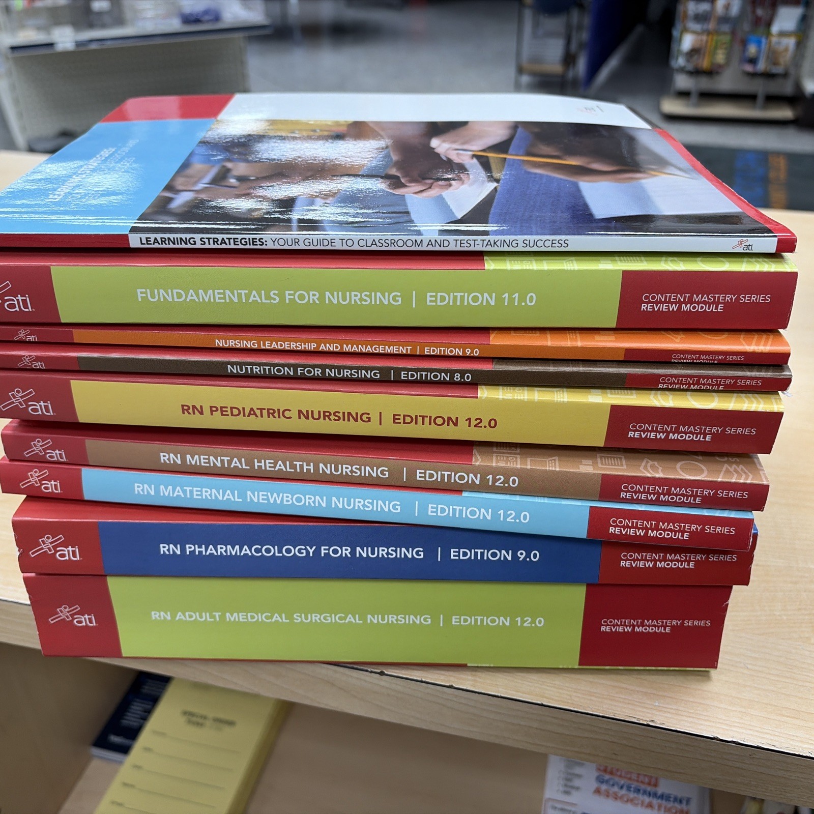 ATI Nursing RN Content Mastery Series Review Module Study Books Set of 9
