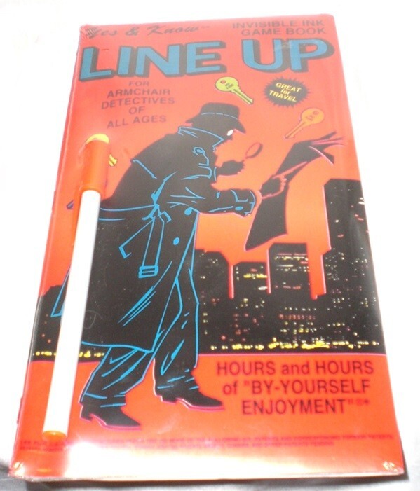 INVISIBLE INK BOOK TRAVEL GAME LEE PUBLICATIONS red edition LINE UP