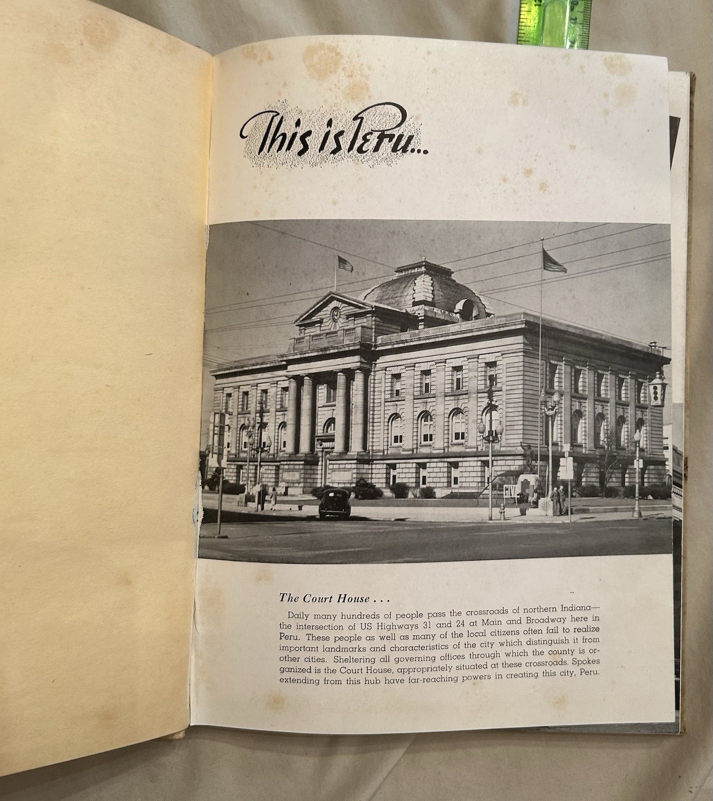 Vintage 1946 Yearbook The Narcissus Peru High School Indiana