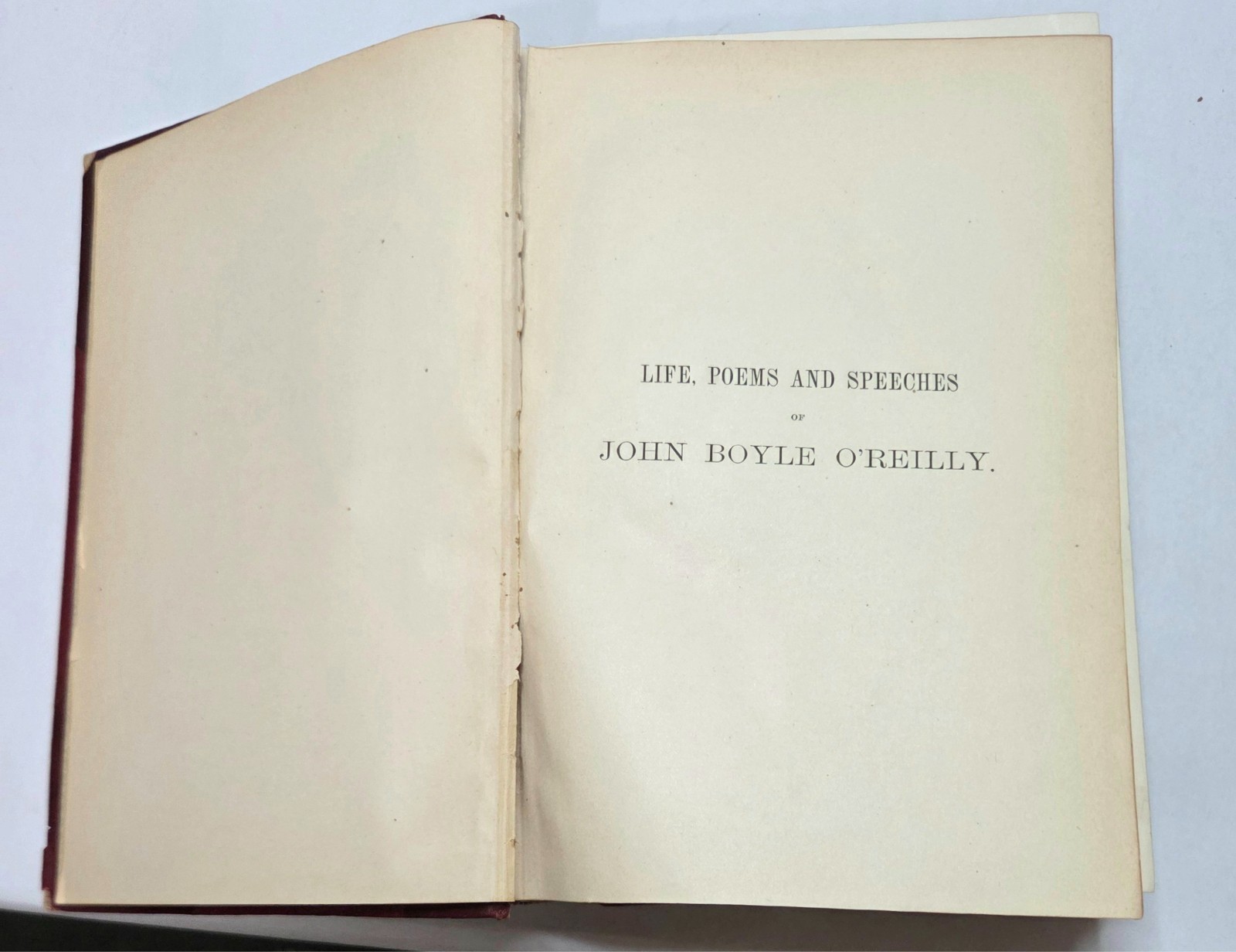 1891 John Boyle O’Reilly His Life Poems and Speeches-Roche-Leather-Antique