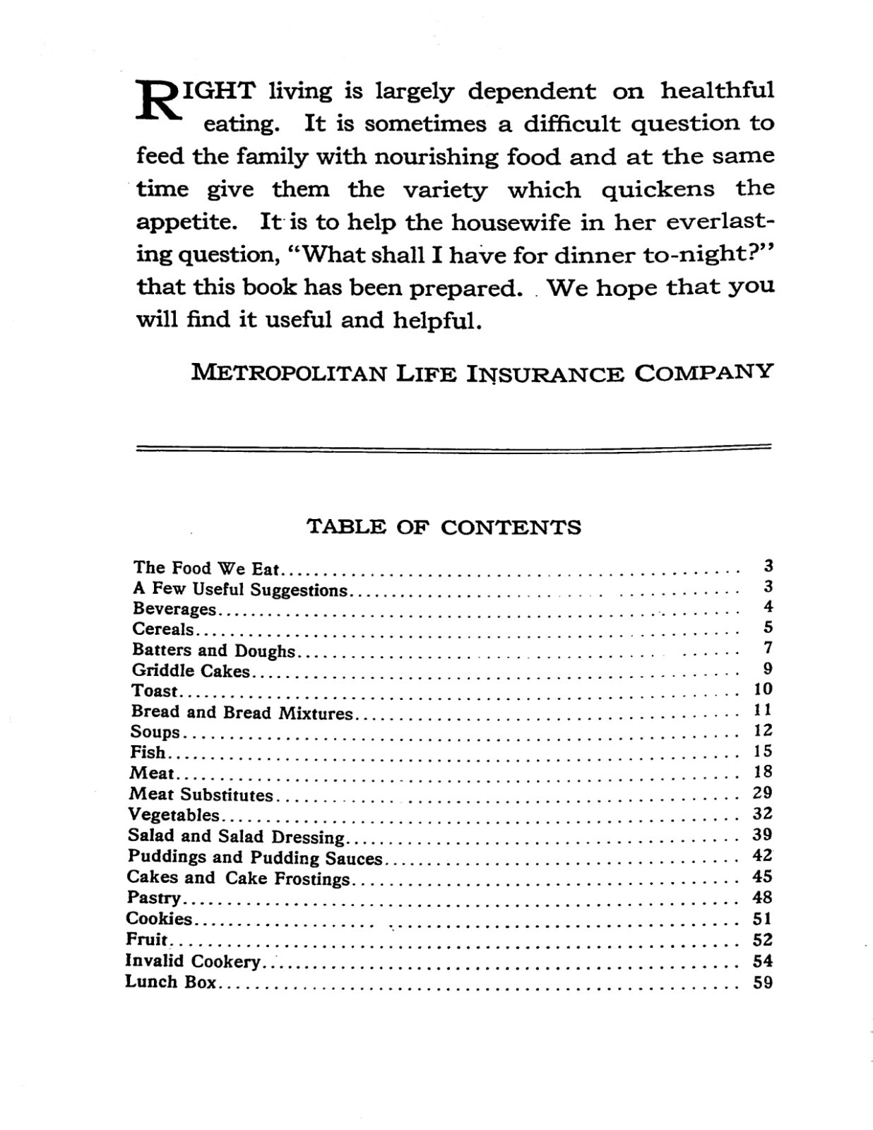 1925 The Metropolitan Cook Book 62 Pages