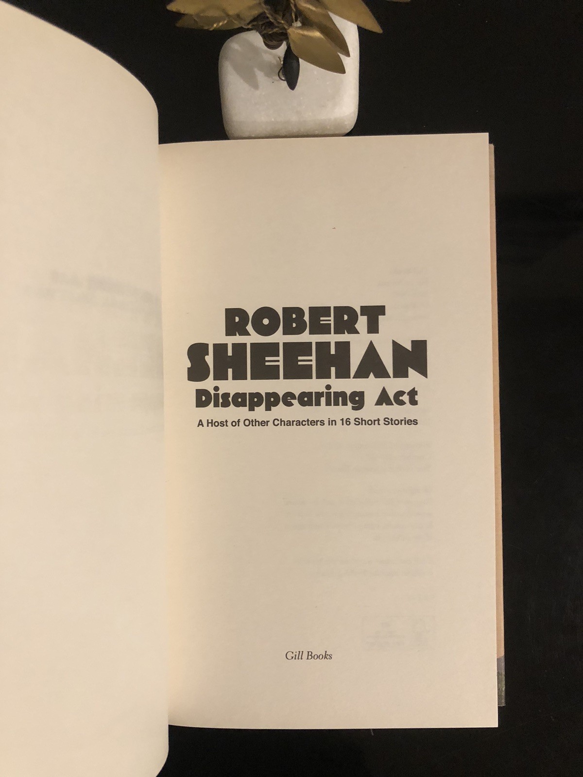 Robert Sheehan Disappearing Act Gill 2021 First Ed/F.Print H/C D/J L/New