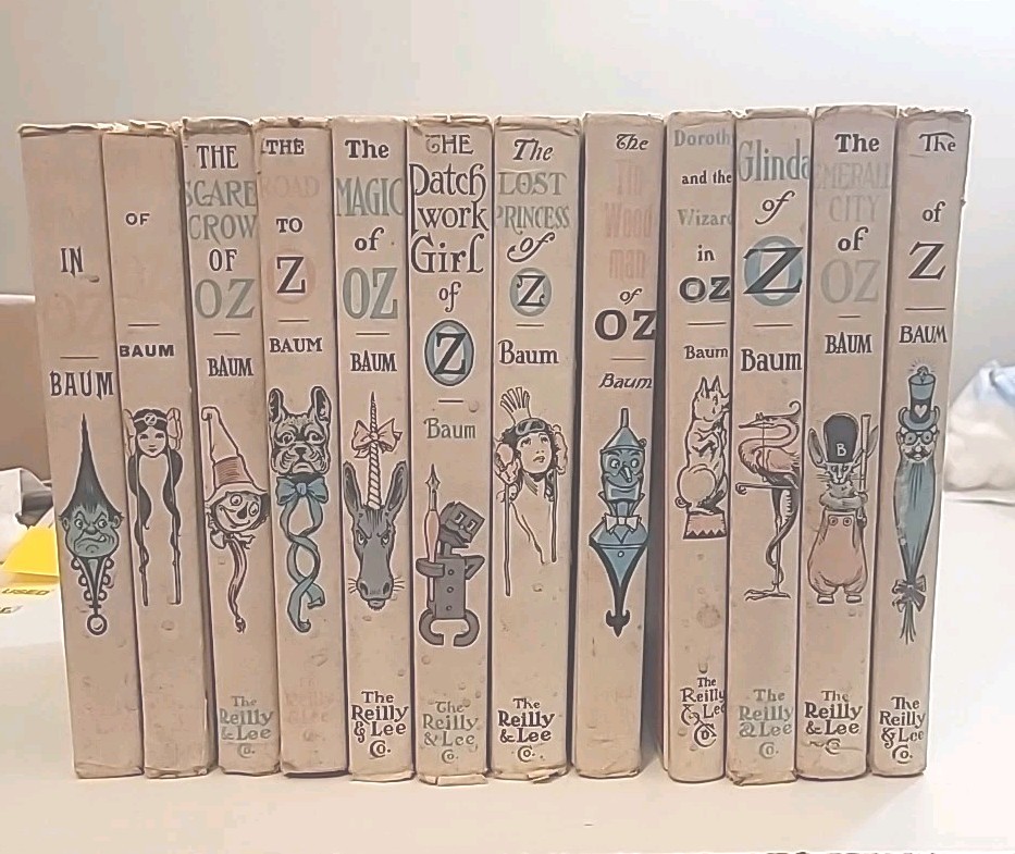 Wizard of OZ L. Frank Baum Book Set Of 12 Hardcover Reilly & Lee 1956