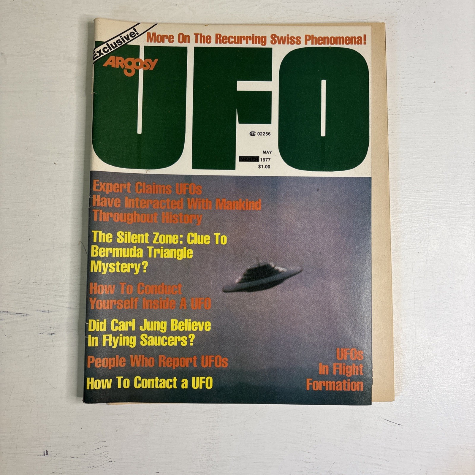 ARGOSY UFO Magazine May 1977 Bermuda Triangle Silent Zone Carl Jung Formation