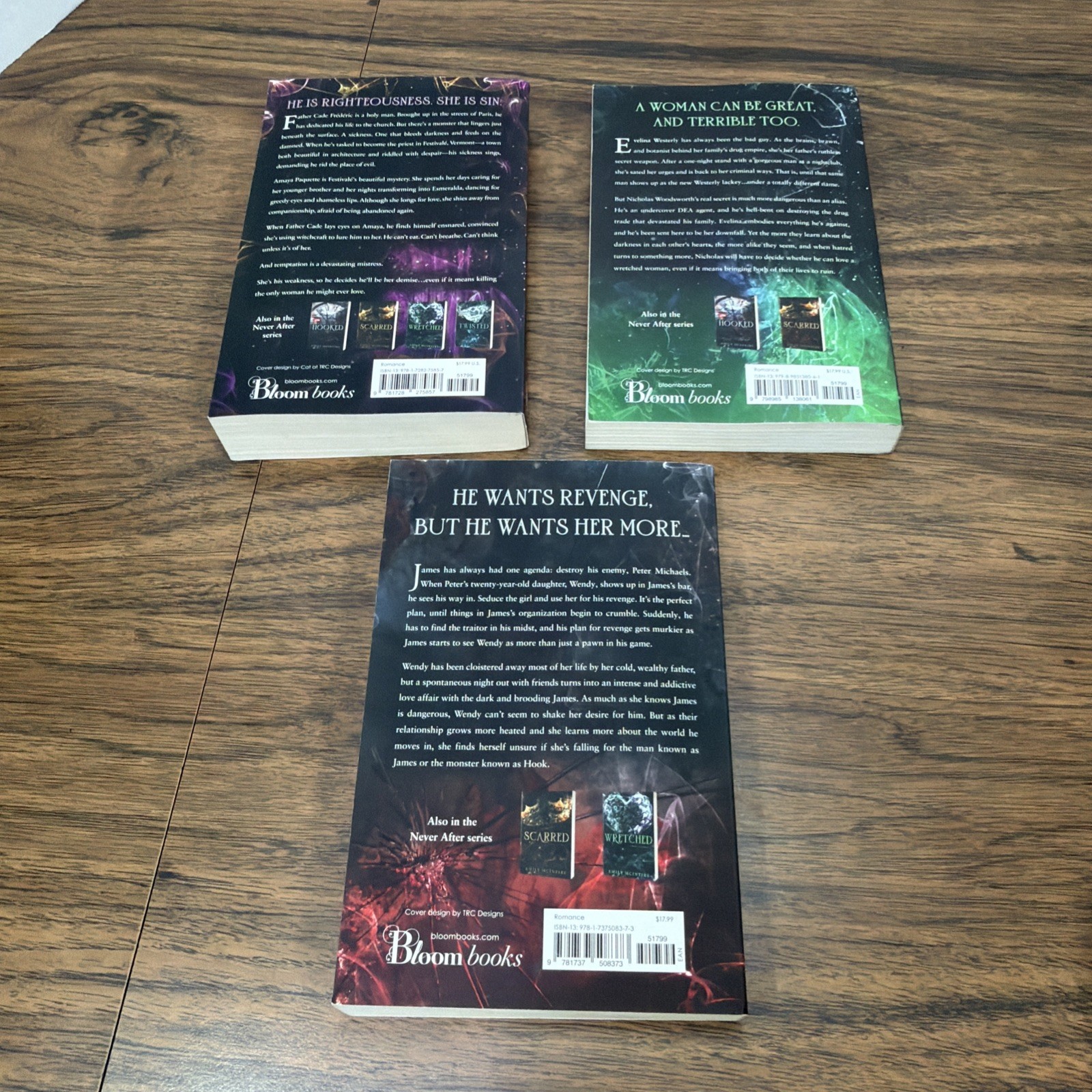 Emily McIntire Never After Series 5 PB Lot Hexed Scarred Hooked Wretched Crossed