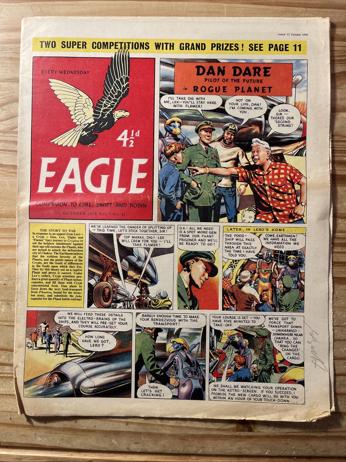 Eagle Comic X10 G to VG 1956 Vol 7 #40 to 49 Consecutive, Dan Dare