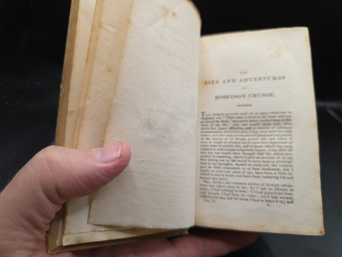 1822 Robinson Crusoe 2 vo. *Original Paper Bindings* Unique Printing