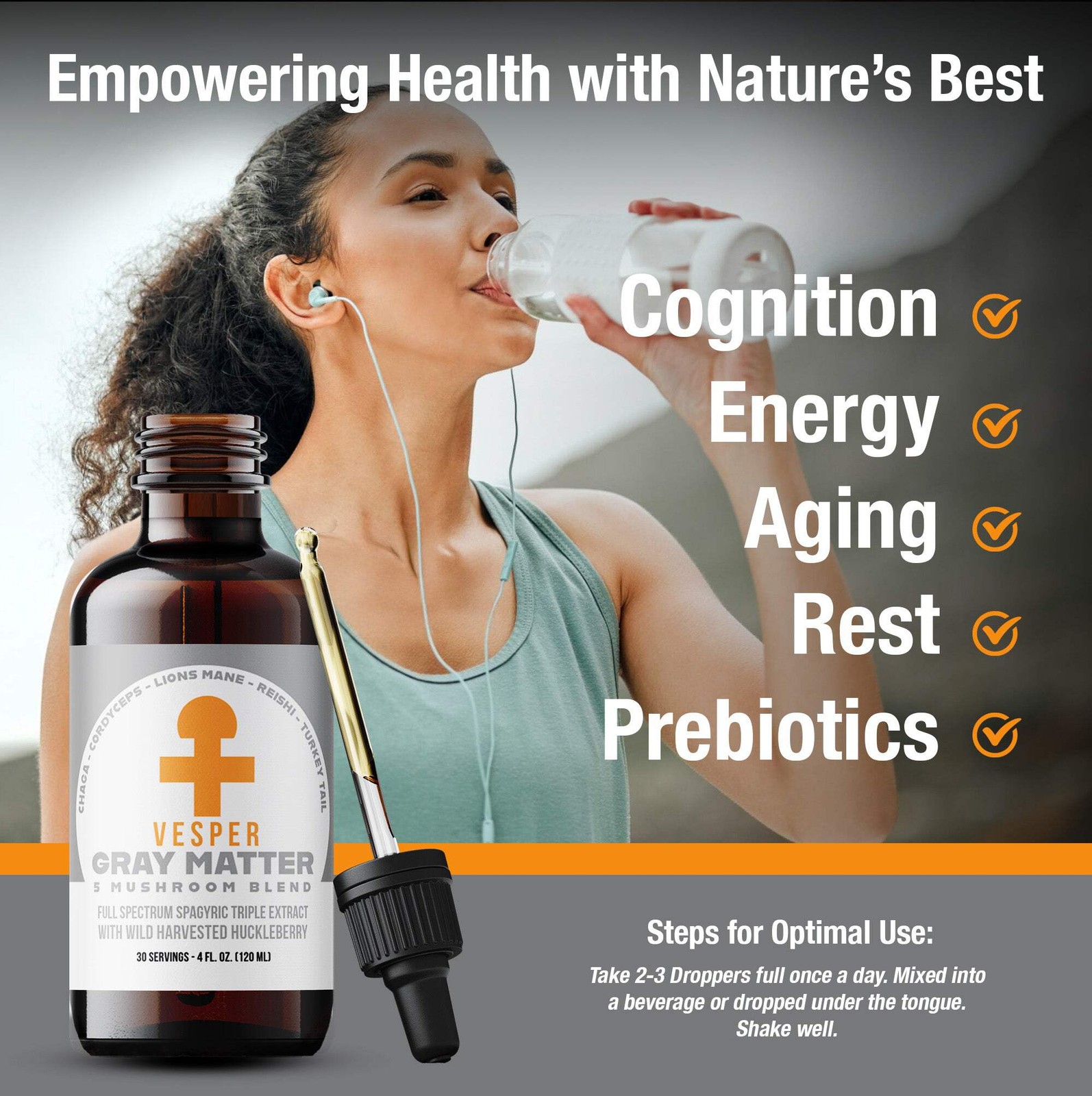 Gray Matter 5 Mushroom Blend – Spagyric (4oz./120ML)