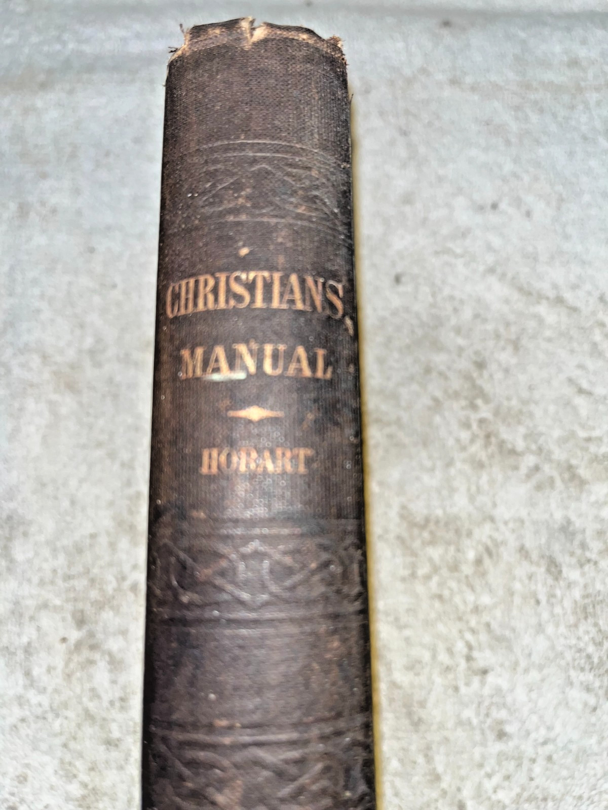Christians Manual 1857 1st Ed Hobart from Kenyon Collage DETAILS IN DESCRIPTION