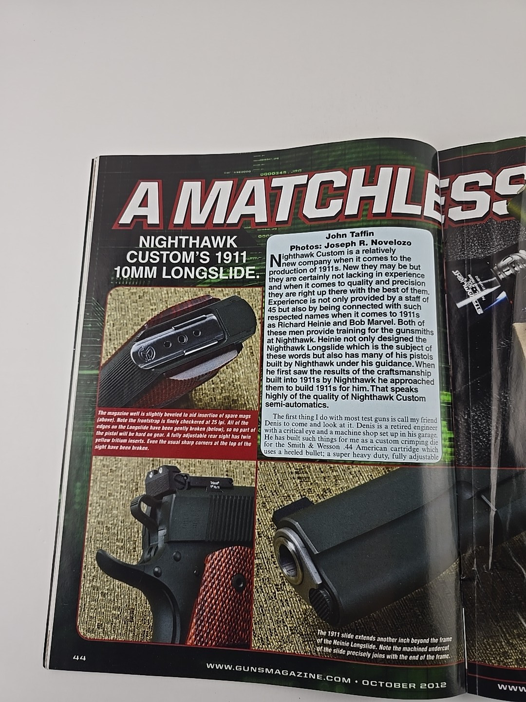 GUNS Magazine Nighthawk Custom 1911 Taurus PLY .22 LR .25 ACP Mossberg 500 AK AR