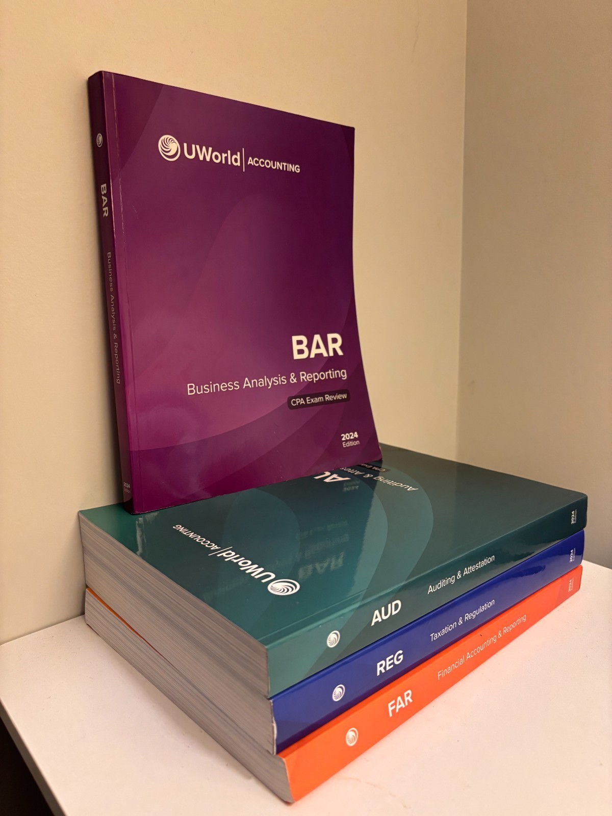 Uworld CPA Prep Textbooks set of 4 FAR/BAR/AUD/REG