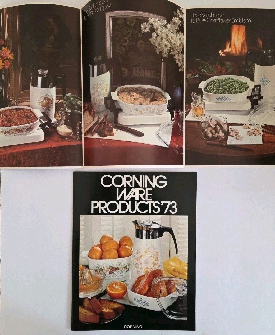 Corning Ware 1973 Sales Catalog Electromatics Lot Spice O’life Cornflower