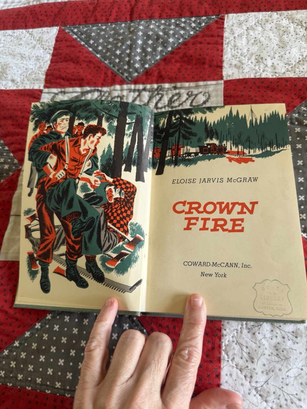 Crown Fire, Eloise Jarvis McGraw, 1951 Hardcover Vintage Children’s Book