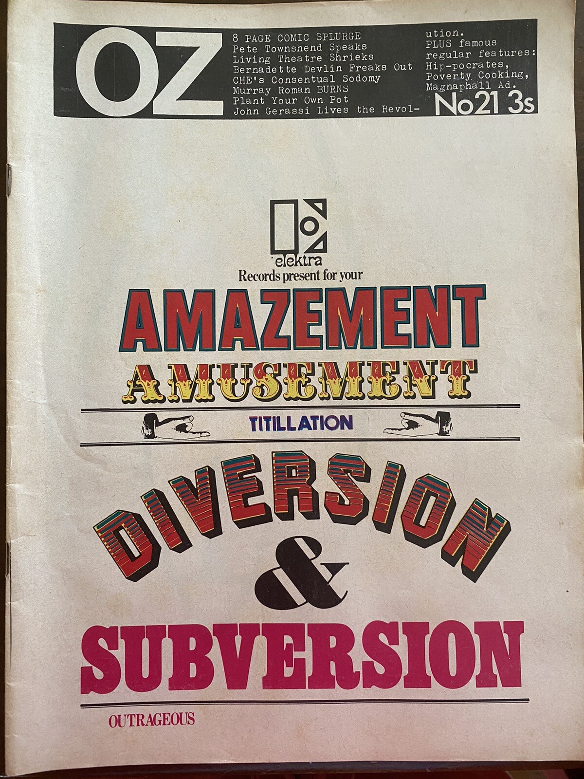 OZ MAGAZINES 4 Classic & Rare Original UK Issues 21, 34, 39, 46