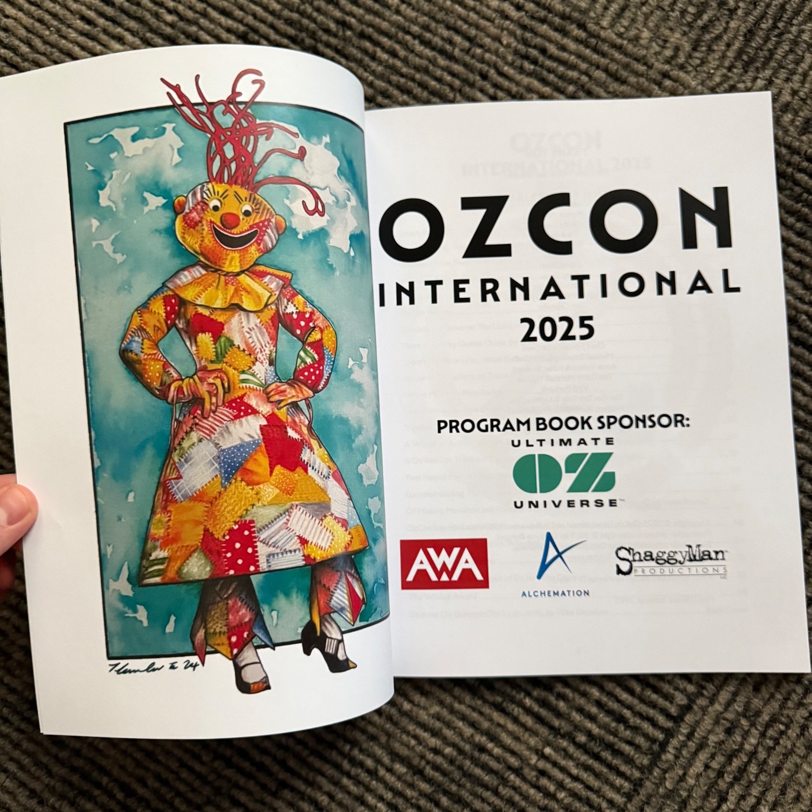 2025 OzCon International Program Book Tote Bag LOT The Wizard of Oz Return to