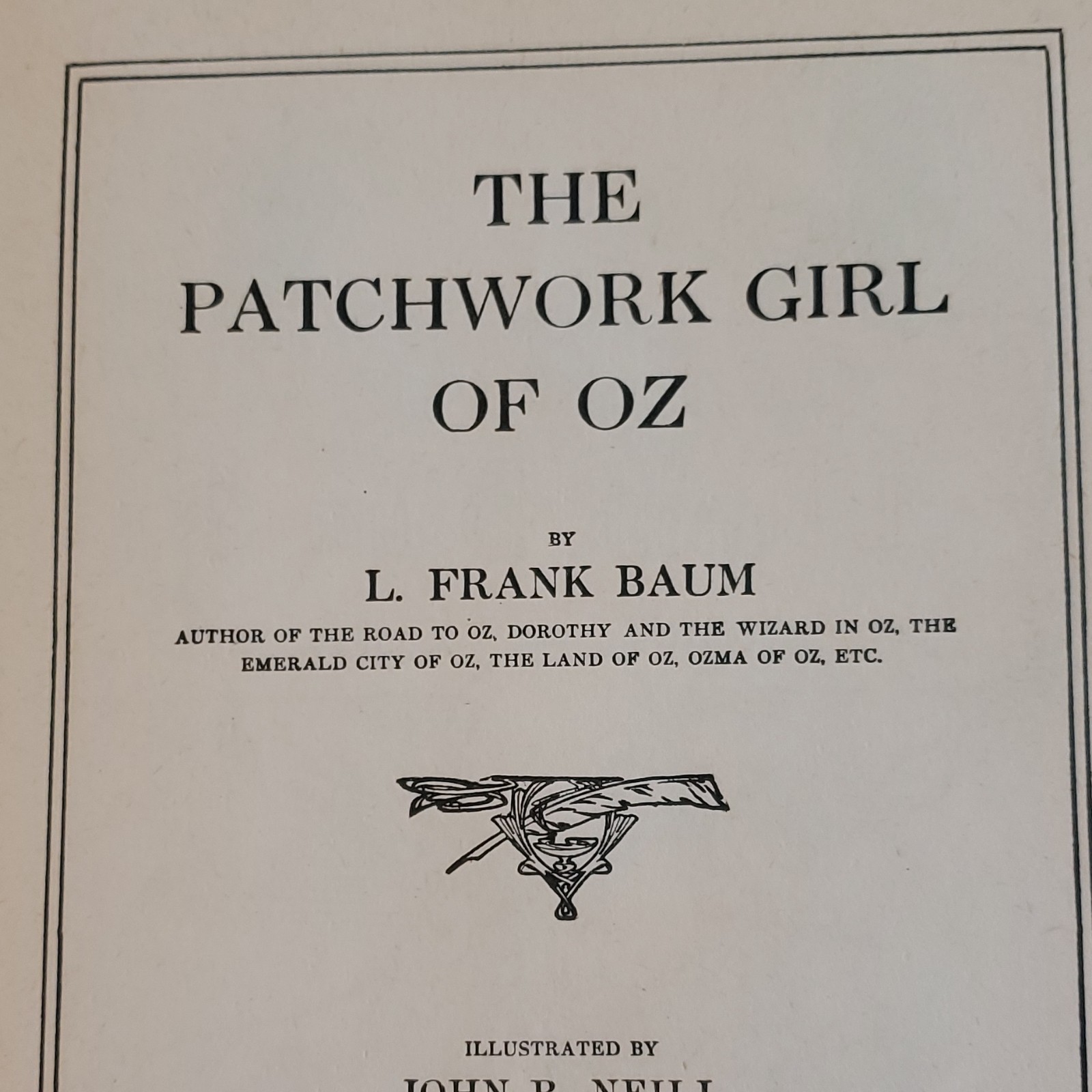 L. Frank Baum The Patchwork Girl of Oz Hardcover Illustrated 1913 John R. Neill