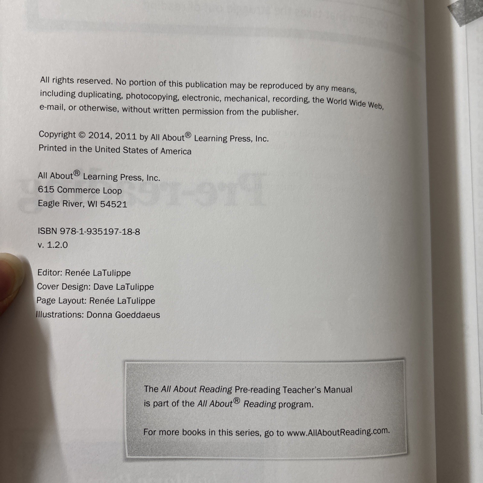 All About Reading Pre-Reading Teacher’s Manual + Readers 1-2 Lizard Lou Zebra